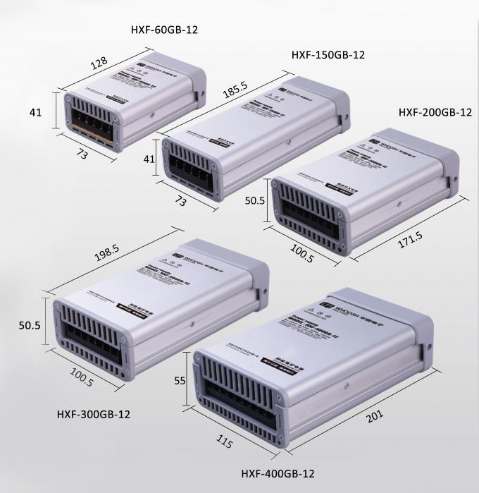 alimentation d'énergie antipluie de 180-264Vac LED 5Amp 12V 60W SMPS pour l'éclairage de LED 3